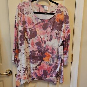 Time and Tru Women's Floral Tunic
